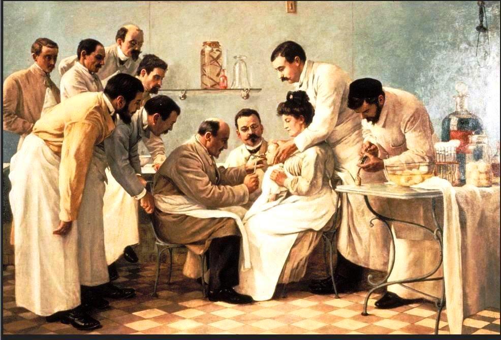 Progressi della medicina infantile. L’Histoire par L’image - Georges Chicotot, c. 1894, “Le tubage”.